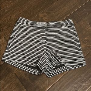 Bcbgmaxazria Black/white Striped Shorts In XS